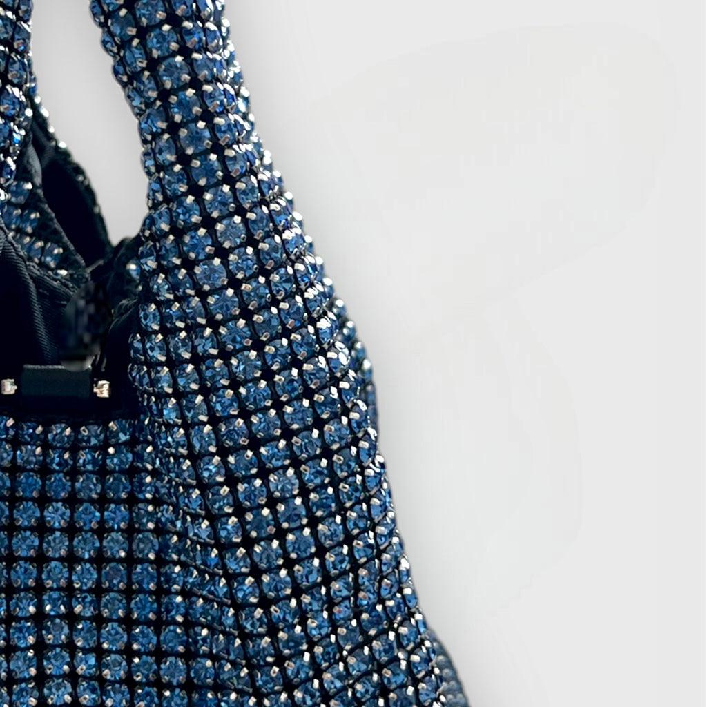 Dazzling Handbag Blue Sparkly Rhinestone Evening bag