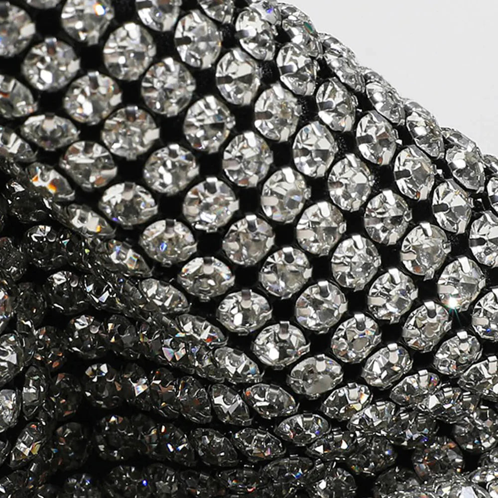 Dazzling Handbag Silver Sparkly Rhinestone Evening bag