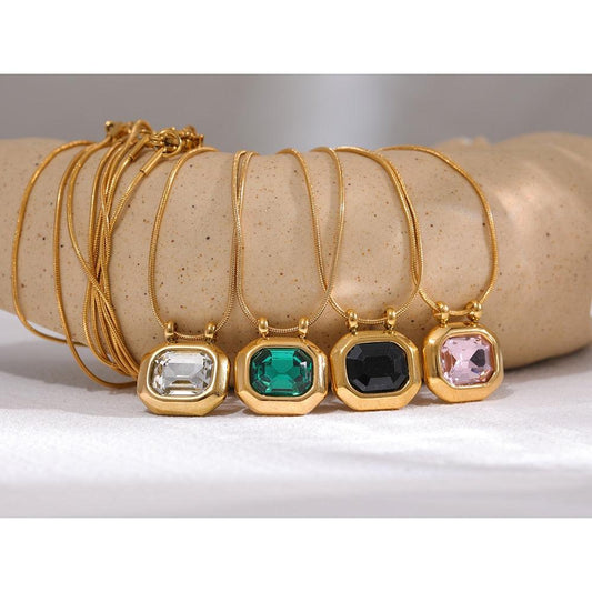 luxurious gold-plated stainless steel necklace