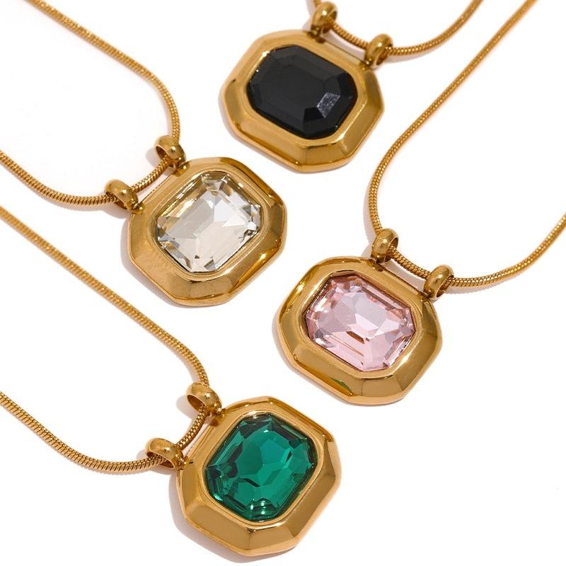 luxurious gold-plated stainless steel necklace