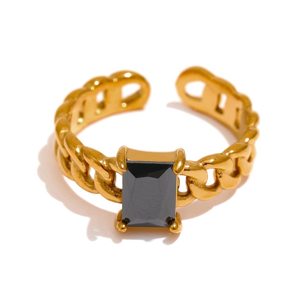 black stylish ring jewelry spark glamour