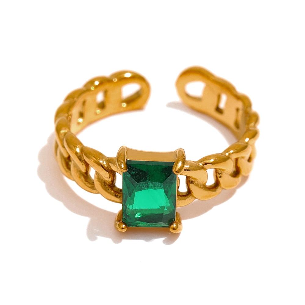 green stylish ring jewelry spark glamour