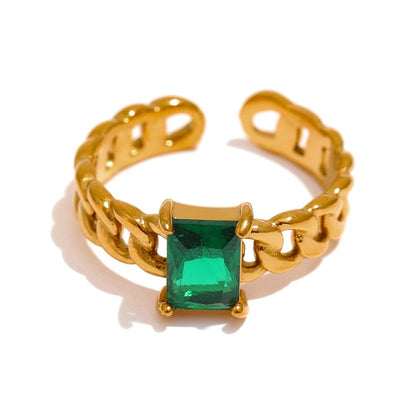 green stylish ring jewelry spark glamour