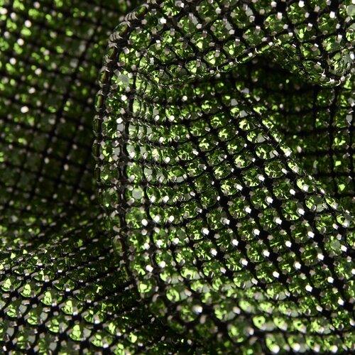 green Dazzling handbag luxurious elegant glamour bag rhinestones