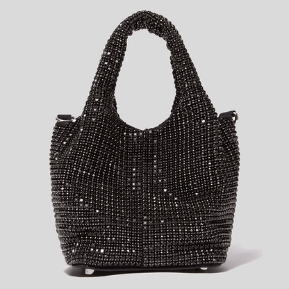black Dazzling luxurious elegant glamour bag rhinestones