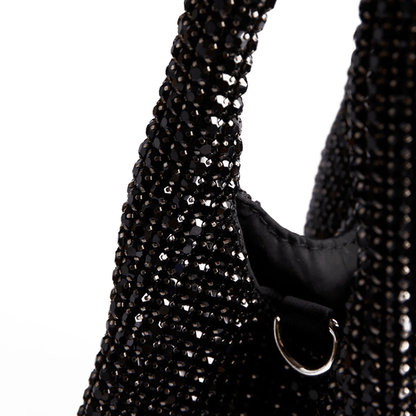 black Dazzling luxurious elegant glamour bag rhinestones