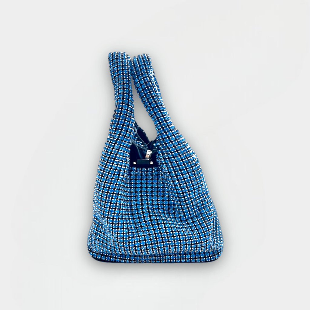 Dazzling Handbag blue Sparkly Rhinestone Evening bag