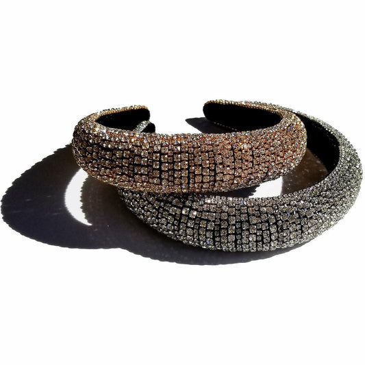 Silver and gold crystal rhinestone headbands